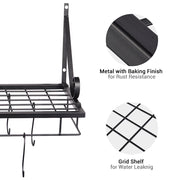 TheLAShop Wall Pots and Pans Rack Hanger w/ 10 Hooks