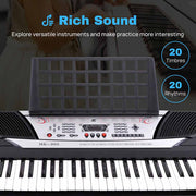 TheLAShop Music Electronic Keyboard 61 Keys Portable Piano MK980