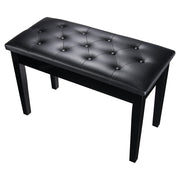 TheLAShop Leather Duet Piano Bench w/ Storage Wood Color Opt