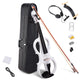 TheLAShop 4/4 Full Size Maple Silent Electric Violin Headphone Set w/ Case