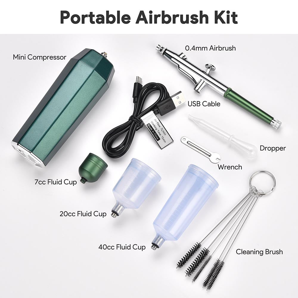 airbrush kit with mini compressor, portable