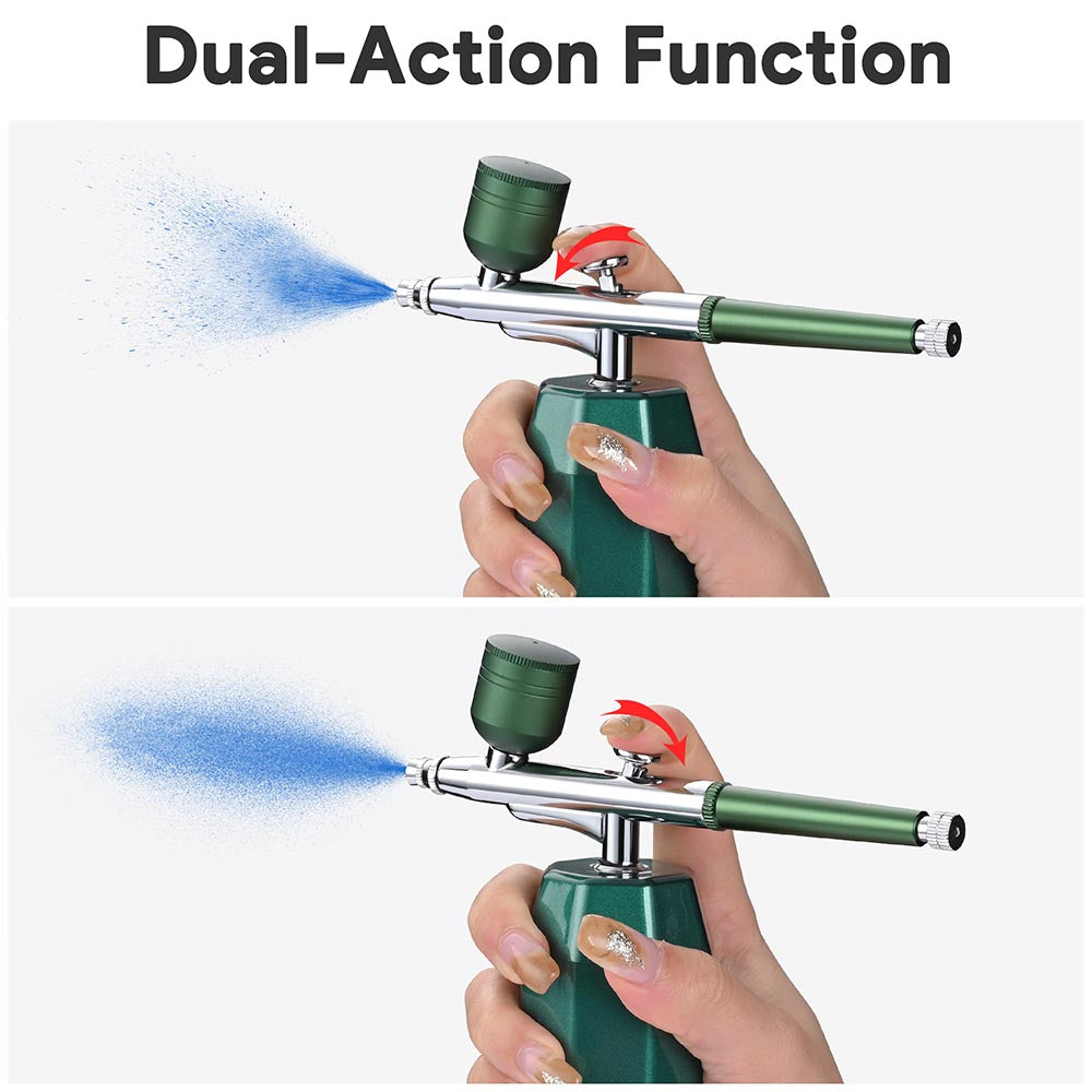 Pneumatic Spray Gun Dual Action High Capacity Airbrush Trigger Pen Makeup  Nail Beauty Barber Tatoo Car Paint Cake Decoration