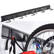 TheLAShop Bike Rack Garage Storage 8 Bike Hooks 3 Rails Wall Mount