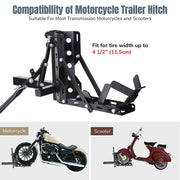 TheLAShop 800lb 2" Receiver Motorcycle Trailer Hitch Scooter Carrier Rack