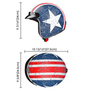 TheLAShop DOT Open Face Helmet with Visor American Flag