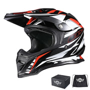 TheLAShop Black Red Dirt Bike Helmet Full Face DOT Lightweight