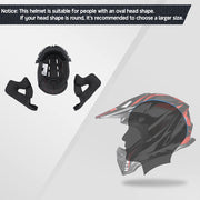 TheLAShop Black Red Dirt Bike Helmet Full Face DOT Lightweight