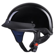 TheLAShop Helmet RUN-C Half Helmet DOT Glossy Black