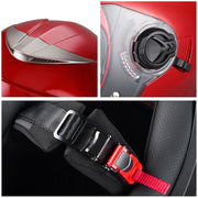 TheLAShop Full Face Helmet DOT Dual Visor RUN-F Red