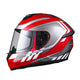 TheLAShop Motorcycle Helmet RUN-F3 Full Face Helmet DOT Red