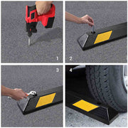 TheLAShop 22" Rubber Curb Parking Block Wheel Stop Garage Car Stopper