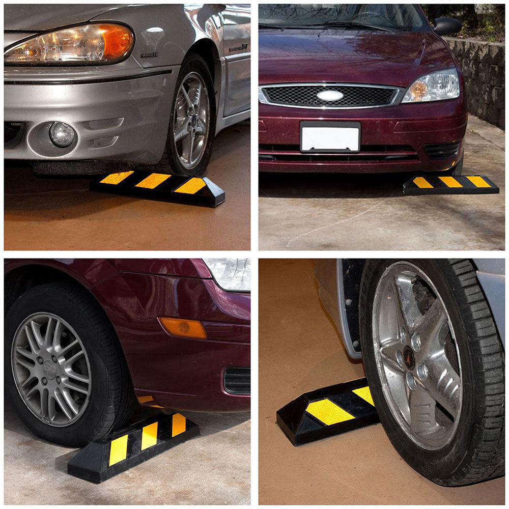 TheLAShop 22 Rubber Curb Parking Block Wheel Stop Garage Car Stopper –