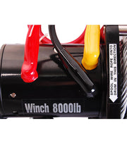TheLAShop Electric Winch 12 Volt 8000 lbs Wired Remote Recovery