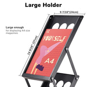 TheLAShop 4 Pocket Folding Literature Rack Brochure Stand Display Holder