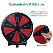WinSpin Drinking Game 10" Prize Wheel Tabletop & Stand-up for Club
