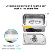 TheLAShop Ultrasonic Jewelry Cleaner Heater Machine 0.8 Gal 3L