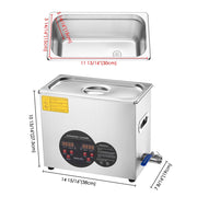 TheLAShop Ultrasonic Jewelry Cleaner Heater Machine 1.6 Gal 6L