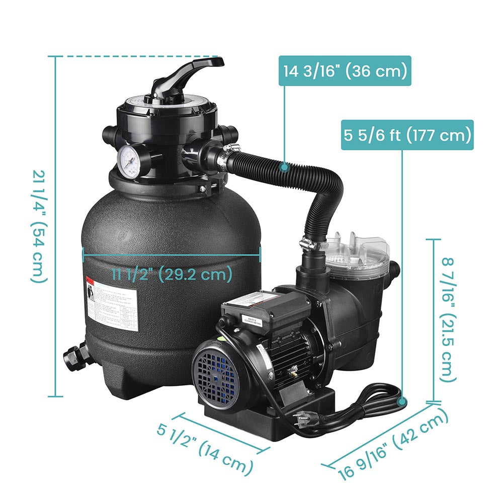TheLAShop 3/4HP Pool Pump and Filter Above Ground –