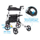 TheLAShop Upright Walker with Seat Stand Up Rollator Bi-Folding Brakes