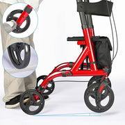 TheLAShop Upright Walker Rollator with Seat Brakes Pouch 4-Casters