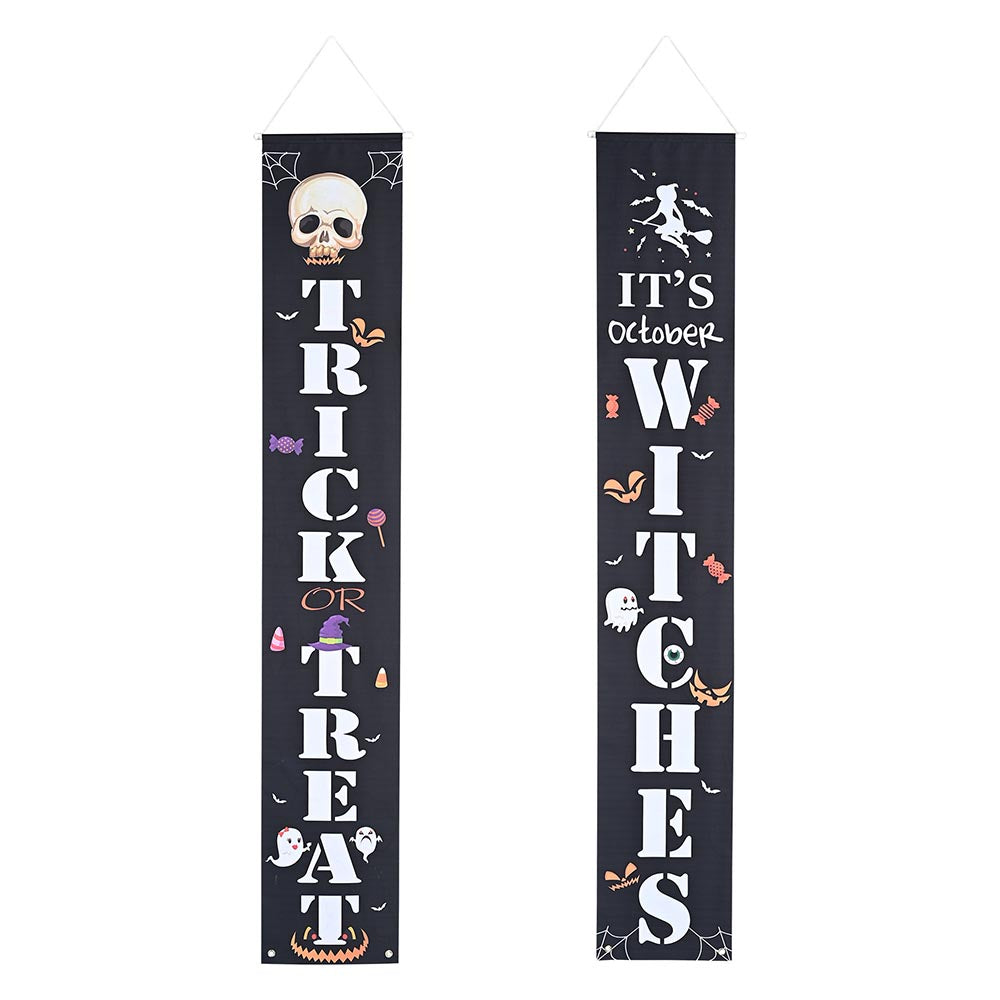 TheLAShop Halloween Sign Trick or Treat Witches for Door Porch Signs S ...