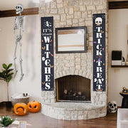 TheLAShop Halloween Sign Trick or Treat Witches for Door Porch Signs Set of 2