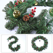 TheLAShop Christmas Garland with Lights Battery Operated 9ft Pine Garland