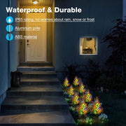 TheLAShop Pine Tree Solar Pathway Lights RGB 2-Pack 29"H