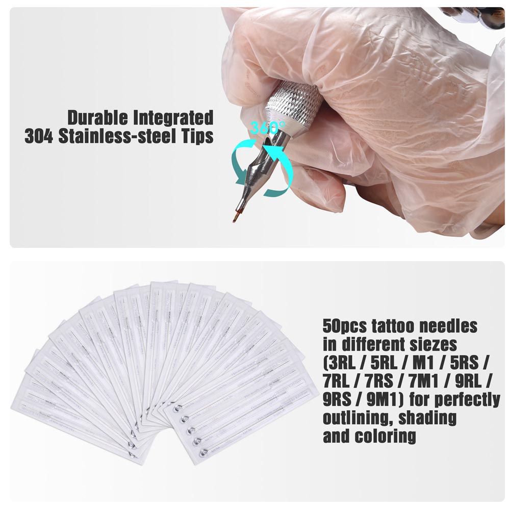 Wholesale Tattoo Supplies 50PCS Sterile Body Tattoo Needles 3rl