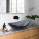 TheLAShop Gray Tempered Glass Bathroom Sink Oval 22x14"