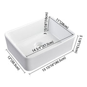 Aquaterior Rectangle Vessel Sink with Popup Drain & Tray 16"x12"