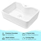 TheLAShop White Vessel Sink Ceramic Raised Sink 19x15