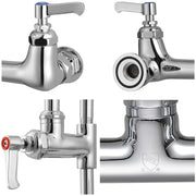 TheLAShop Commercial Pre-Rinse Faucet with Sprayer Wall Mount Tilt Add-On