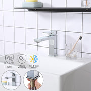Aquaterior Bathroom Faucet 6.4"H Single Handle for Sinks