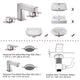 Aquaterior Widespread Bathroom Faucet 2-Handle 4"H