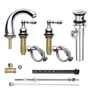 Aquaterior Widespread Bathroom Sink Faucet 2-Handle w/ Drain 4.7"H