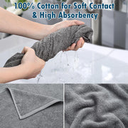 TheLAShop Hotel Bath Towel Grey 28"x53" Spun Cotton 380gsm